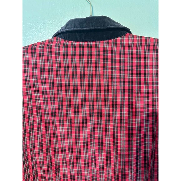 VTG Karen Scott Plaid Button Up Shirt Christmas Holly Scottish Terrier Woman’s M - Picture 10 of 10